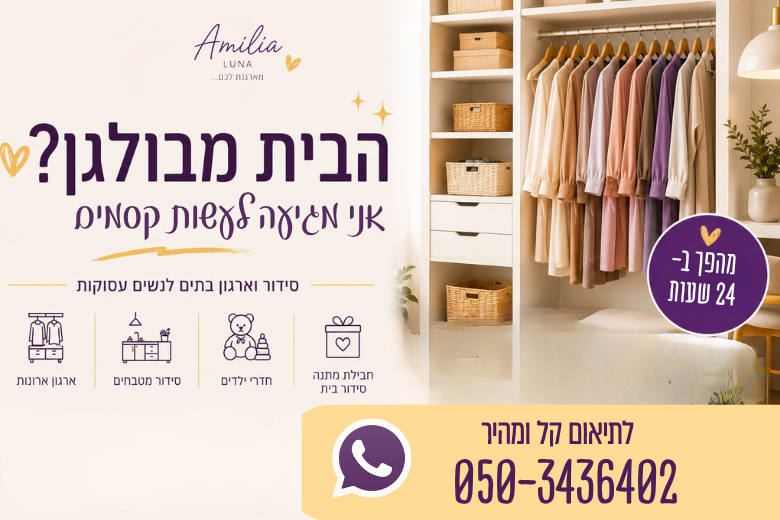 עמיליה לונה — סידור וארגון הבית